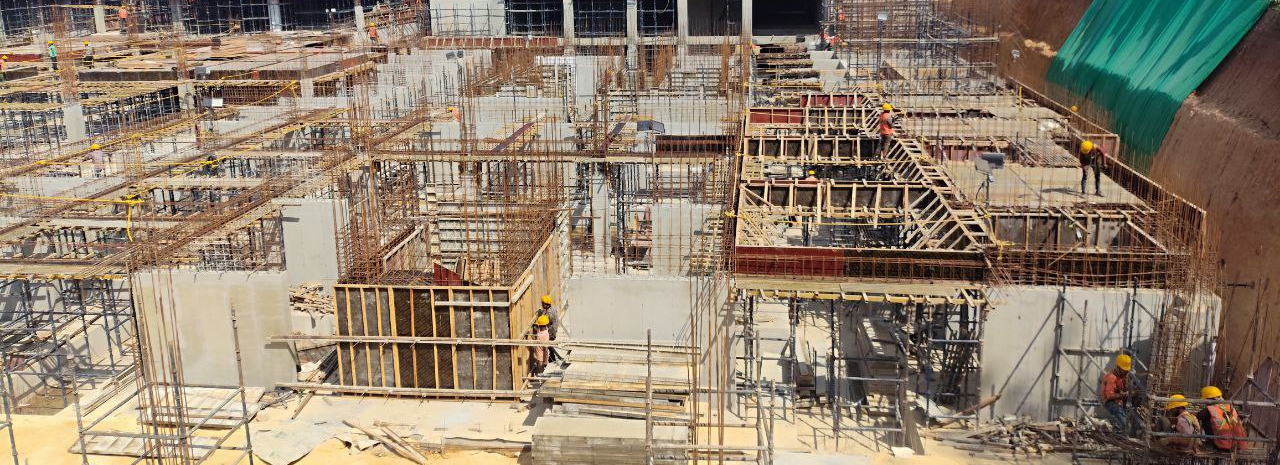 Tower F – Basement-2 Tie Beam in Progress