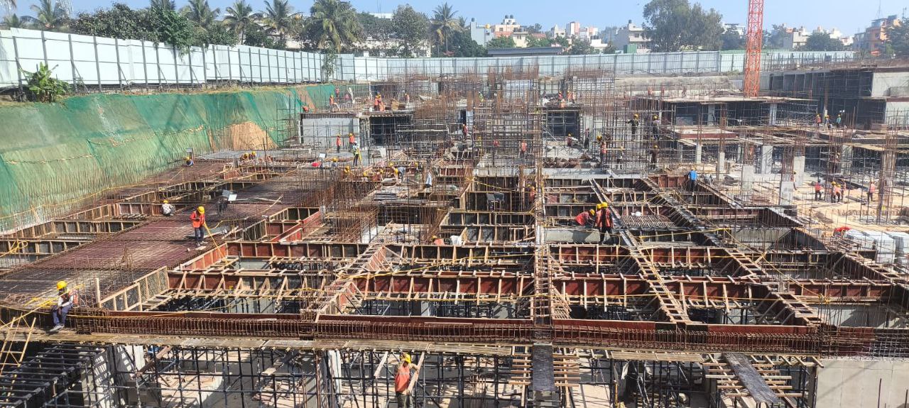 Tower C – Basement-2 Tie Beam in Progress