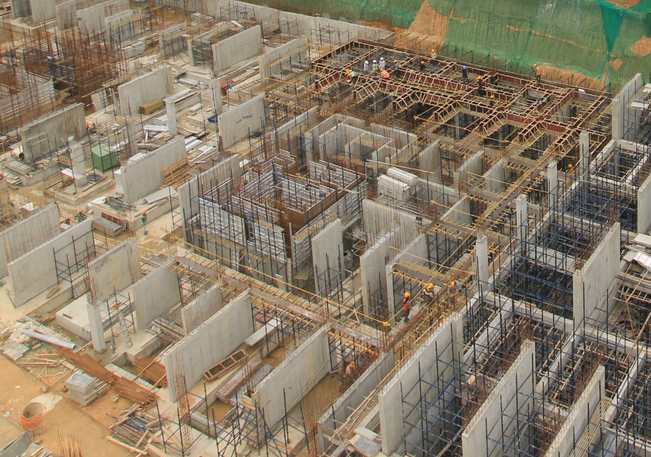 Tower-B : Footings Completed; Basement-2 Structure in Progress