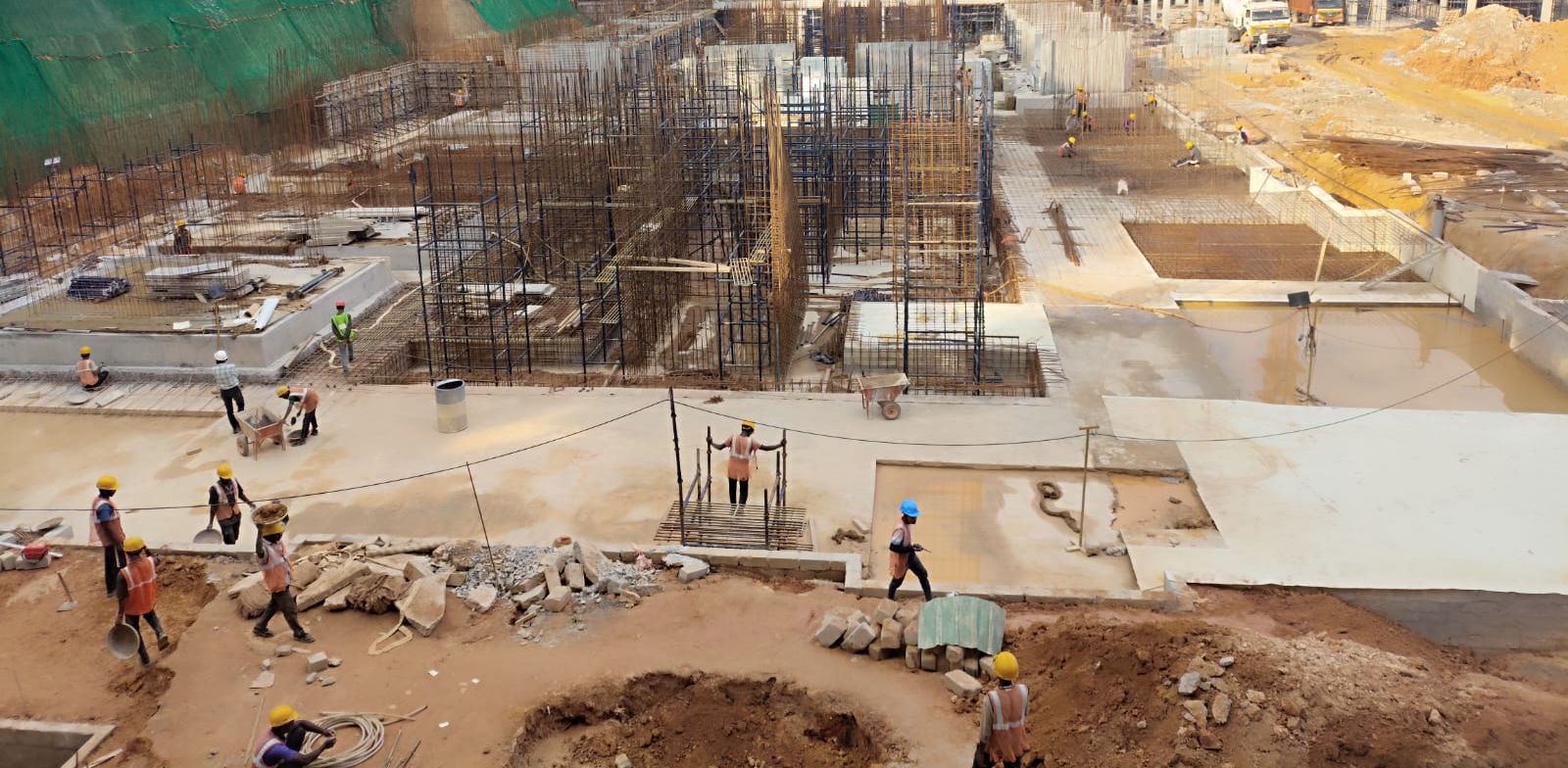 Tower-C: Mass excavation completed; footings in progress